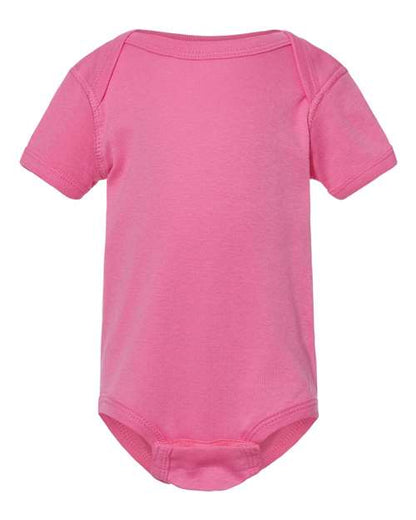 Rabbit Skins Infant Baby Rib Bodysuit 4400 Raspberry