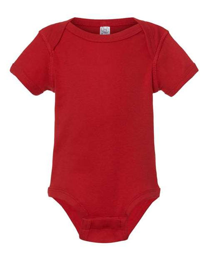 Rabbit Skins Infant Baby Rib Bodysuit 4400 Red