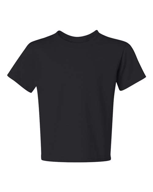 JERZEES Dri-Power® Youth 50/50 T-Shirt 29BR Black Custom Embroidered Business Logo
