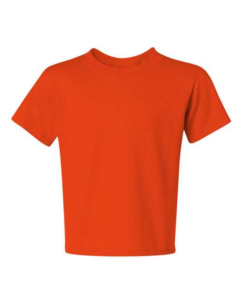 JERZEES Dri-Power® Youth 50/50 T-Shirt 29BR Burnt Orange Custom Embroidered Business Logo