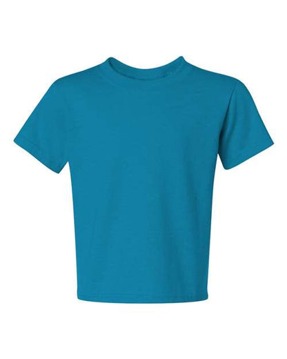 JERZEES Dri-Power® Youth 50/50 T-Shirt 29BR California Blue Custom Embroidered Business Logo