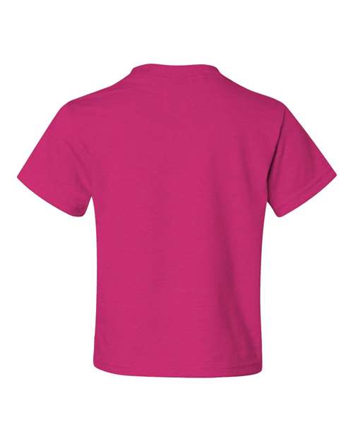 JERZEES Dri-Power® Youth 50/50 T-Shirt 29BR Cyber Pink Custom Embroidered Business Logo