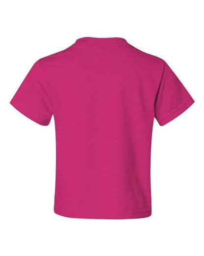 JERZEES Dri-Power® Youth 50/50 T-Shirt 29BR Cyber Pink Custom Embroidered Business Logo