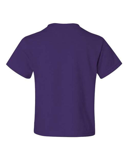JERZEES Dri-Power® Youth 50/50 T-Shirt 29BR Deep Purple Custom Embroidered Business Logo
