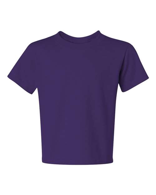 JERZEES Dri-Power® Youth 50/50 T-Shirt 29BR Deep Purple Custom Embroidered Business Logo