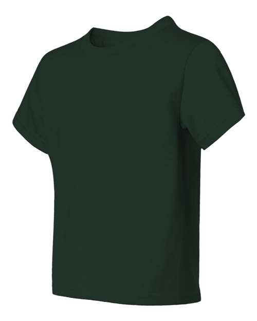 JERZEES Dri-Power® Youth 50/50 T-Shirt 29BR Forest Green Custom Embroidered Business Logo