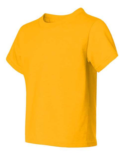 JERZEES Dri-Power® Youth 50/50 T-Shirt 29BR Island Yellow Custom Embroidered Business Logo
