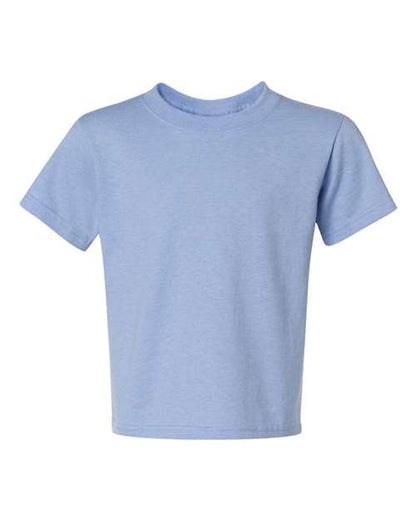 JERZEES Dri-Power® Youth 50/50 T-Shirt 29BR Light Blue Custom Embroidered Business Logo