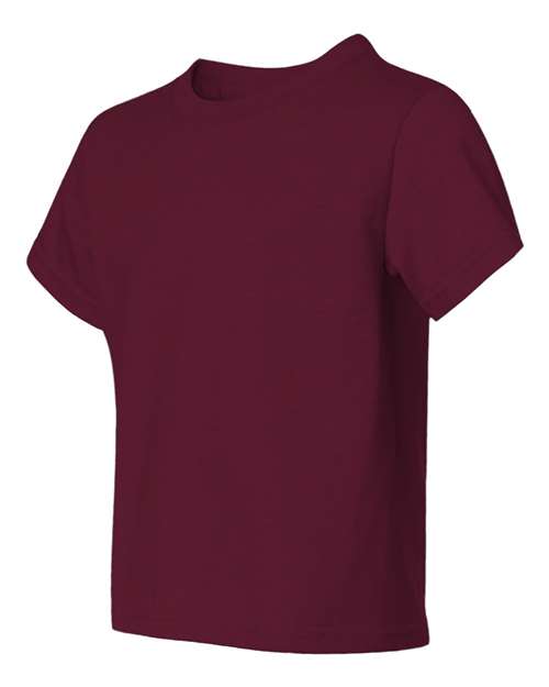 JERZEES Dri-Power® Youth 50/50 T-Shirt 29BR Maroon Custom Embroidered Business Logo