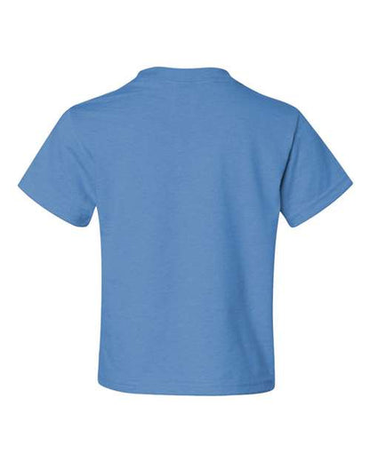JERZEES Dri-Power® Youth 50/50 T-Shirt 29BR Columbia Blue Custom Embroidered Business Logo