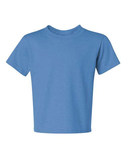 JERZEES Dri-Power® Youth 50/50 T-Shirt 29BR Columbia Blue Custom Embroidered Business Logo