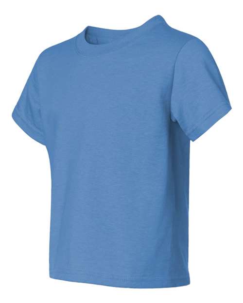 JERZEES Dri-Power® Youth 50/50 T-Shirt 29BR Columbia Blue Custom Embroidered Business Logo