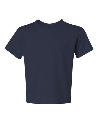 JERZEES Dri-Power® Youth 50/50 T-Shirt 29BR Island Yellow Custom Embroidered Business Logo