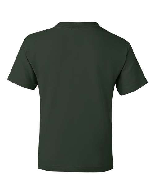 Gildan DryBlend® Youth T-Shirt 8000B Forest Green Custom Embroidered Business Logo
