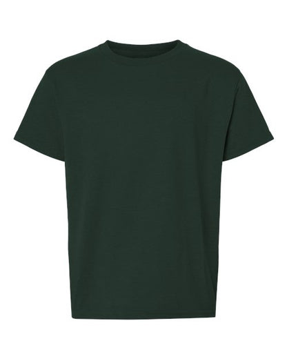 Gildan DryBlend® Youth T-Shirt 8000B Electric Green Custom Embroidered Business Logo