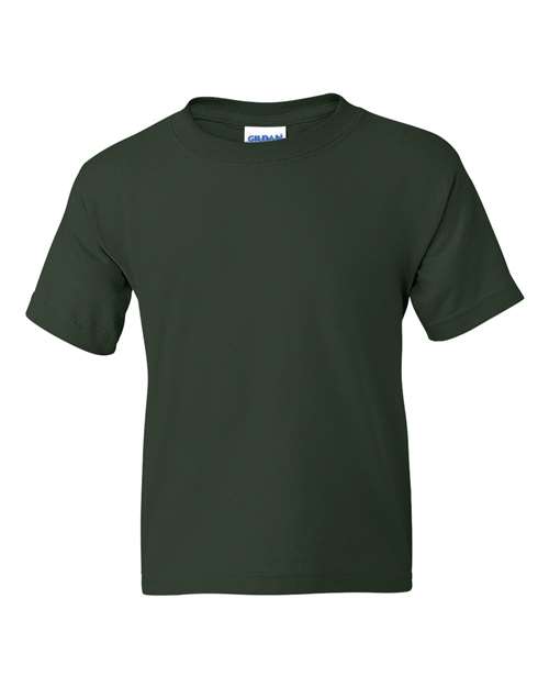 Gildan DryBlend® Youth T-Shirt 8000B Forest Green Custom Embroidered Business Logo