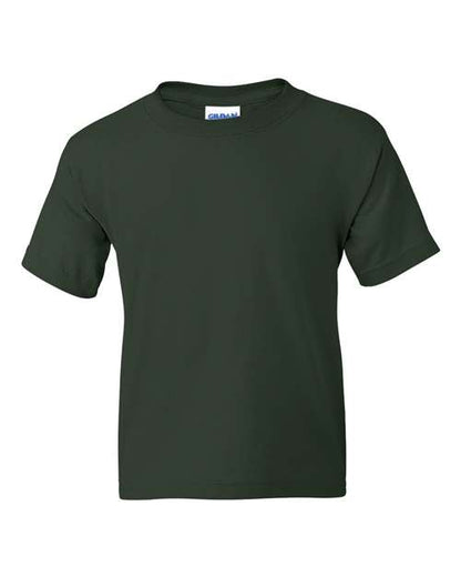 Gildan DryBlend® Youth T-Shirt 8000B Forest Green Custom Embroidered Business Logo