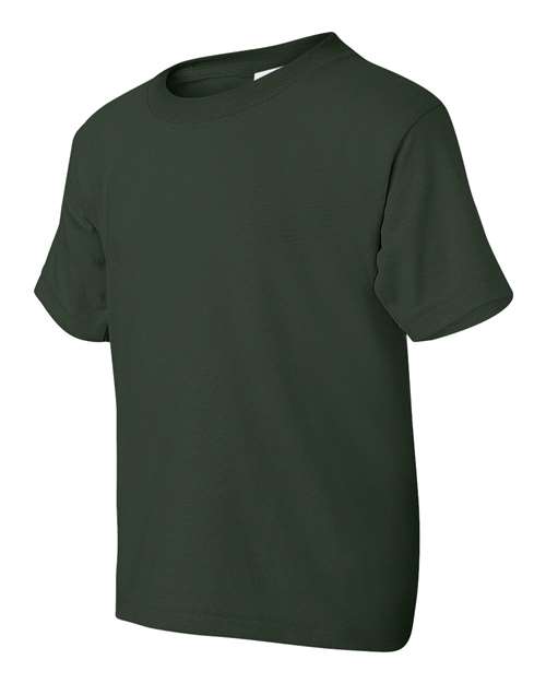 Gildan DryBlend® Youth T-Shirt 8000B Forest Green Custom Embroidered Business Logo