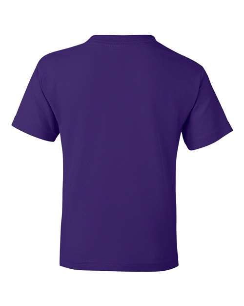 Gildan DryBlend® Youth T-Shirt 8000B Purple Custom Embroidered Business Logo