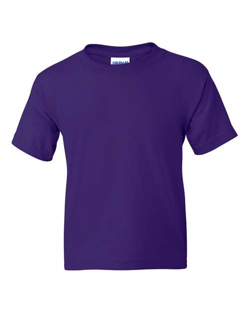 Gildan DryBlend® Youth T-Shirt 8000B Purple Custom Embroidered Business Logo