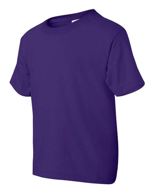Gildan DryBlend® Youth T-Shirt 8000B Purple Custom Embroidered Business Logo