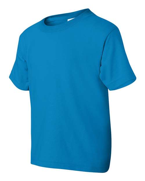 Gildan DryBlend® Youth T-Shirt 8000B Sapphire Custom Embroidered Business Logo