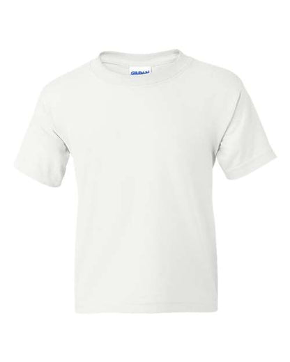 Gildan DryBlend® Youth T-Shirt 8000B White Custom Embroidered Business Logo