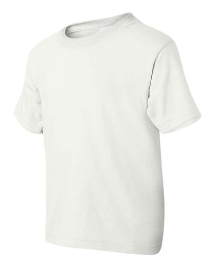 Gildan DryBlend® Youth T-Shirt 8000B White Custom Embroidered Business Logo