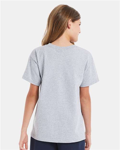 Hanes Essential-T Youth T-Shirt 5480 Light Steel