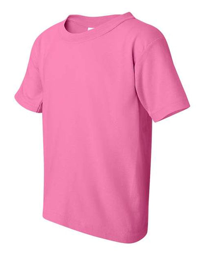 Gildan Heavy Cotton™ Youth T-Shirt 5000B Azalea Custom Embroidered Business Logo