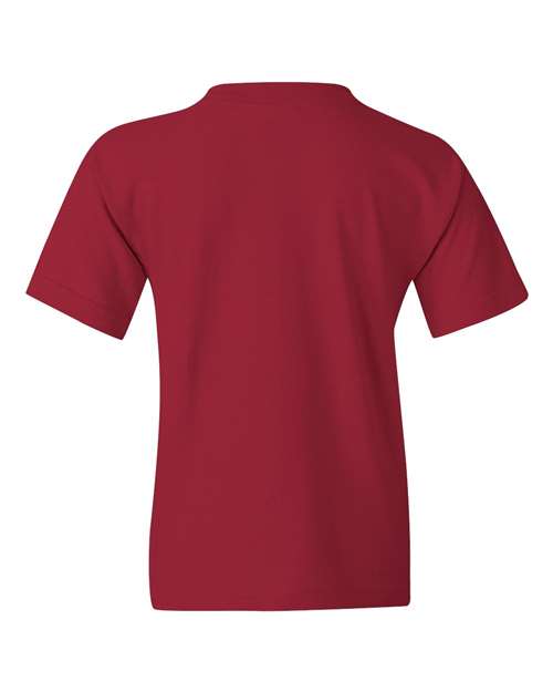 Gildan Heavy Cotton™ Youth T-Shirt 5000B Cardinal Custom Embroidered Business Logo