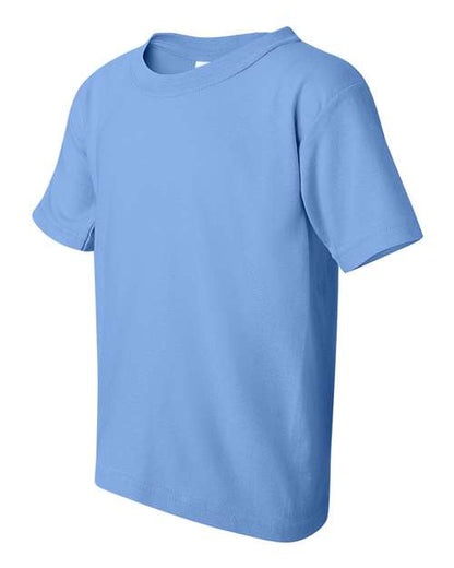Gildan Heavy Cotton™ Youth T-Shirt 5000B Carolina Blue Custom Embroidered Business Logo