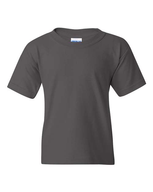 Gildan Heavy Cotton™ Youth T-Shirt 5000B Charcoal Custom Embroidered Business Logo