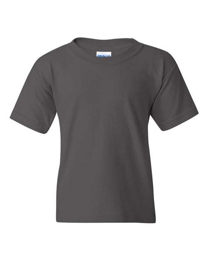 Gildan Heavy Cotton™ Youth T-Shirt 5000B Charcoal Custom Embroidered Business Logo