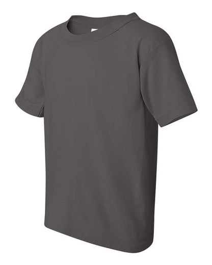 Gildan Heavy Cotton™ Youth T-Shirt 5000B Charcoal Custom Embroidered Business Logo