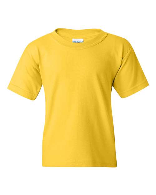 Gildan Heavy Cotton™ Youth T-Shirt 5000B Daisy Custom Embroidered Business Logo