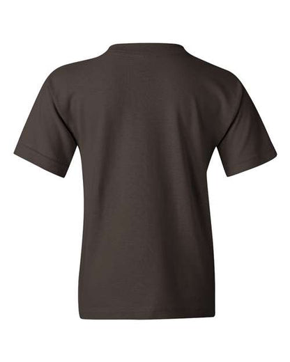Gildan Heavy Cotton™ Youth T-Shirt 5000B Dark Chocolate Custom Embroidered Business Logo