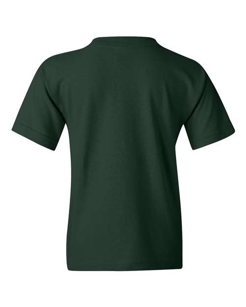Gildan Heavy Cotton™ Youth T-Shirt 5000B Electric Green Custom Embroidered Business Logo
