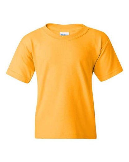 Gildan Heavy Cotton™ Youth T-Shirt 5000B Gold Custom Embroidered Business Logo