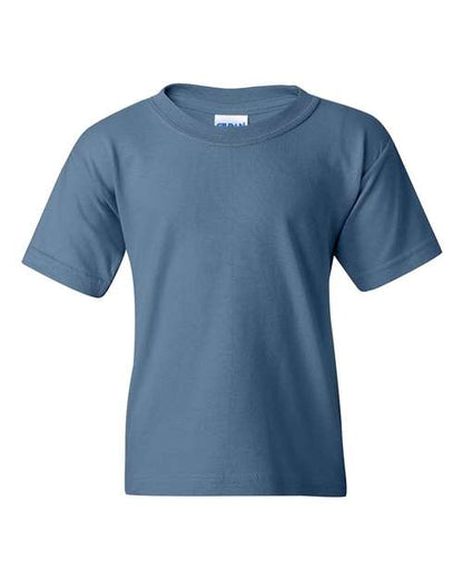 Gildan Heavy Cotton™ Youth T-Shirt 5000B Heliconia Custom Embroidered Business Logo