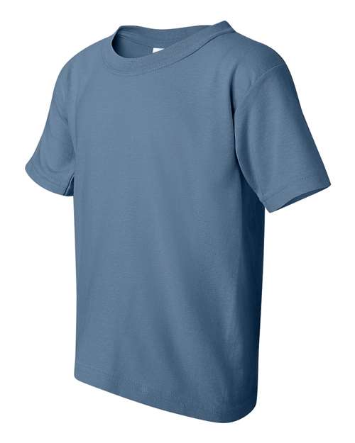 Gildan Heavy Cotton™ Youth T-Shirt 5000B Heliconia Custom Embroidered Business Logo