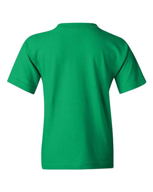 Gildan Heavy Cotton™ Youth T-Shirt 5000B Irish Green Custom Embroidered Business Logo