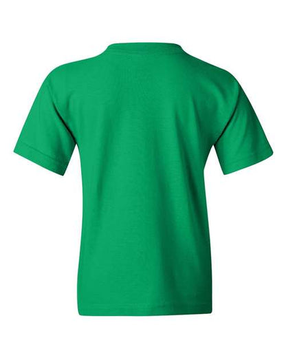 Gildan Heavy Cotton™ Youth T-Shirt 5000B Irish Green Custom Embroidered Business Logo