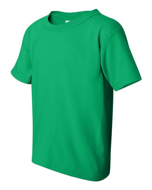Gildan Heavy Cotton™ Youth T-Shirt 5000B Irish Green Custom Embroidered Business Logo