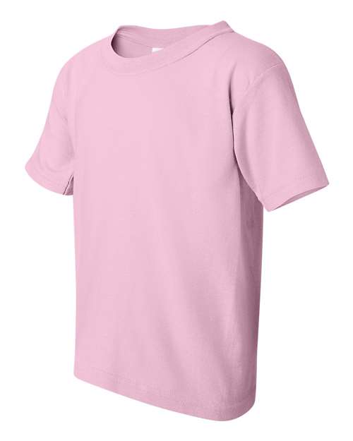 Gildan Heavy Cotton™ Youth T-Shirt 5000B Light Pink Custom Embroidered Business Logo