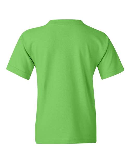 Gildan Heavy Cotton™ Youth T-Shirt 5000B Lime Custom Embroidered Business Logo