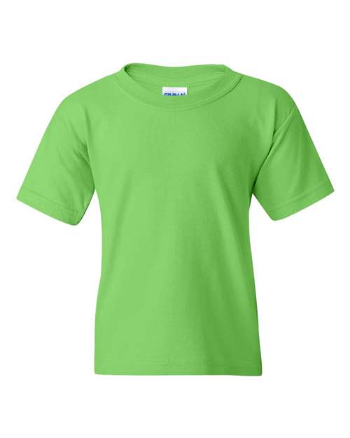 Gildan Heavy Cotton™ Youth T-Shirt 5000B Lime Custom Embroidered Business Logo