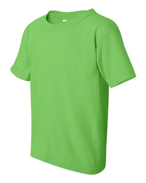 Gildan Heavy Cotton™ Youth T-Shirt 5000B Light Pink Custom Embroidered Business Logo