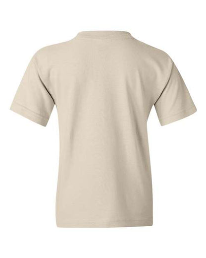 Gildan Heavy Cotton™ Youth T-Shirt 5000B Natural Custom Embroidered Business Logo