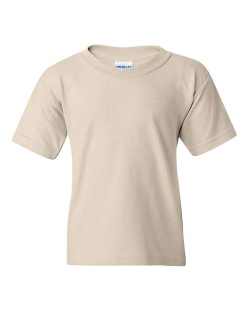Gildan Heavy Cotton™ Youth T-Shirt 5000B Mint Green Custom Embroidered Business Logo